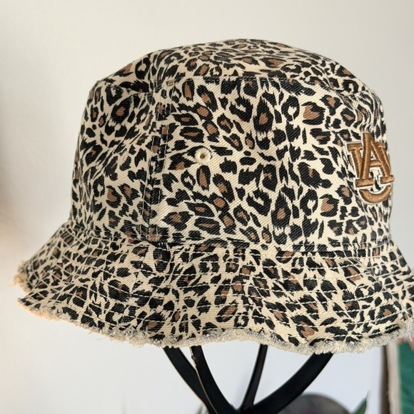 AUBURN TIGERS 47 WOMENS BUCKET HAT NWOT LEOPARD PRINT CAP ANIMAL $42 NCAA - Picture 3 of 6